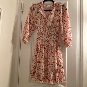 Maje size 36 orange/ cream dress.